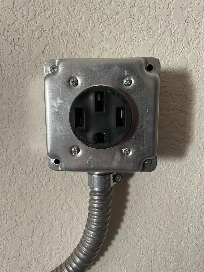 NEMA 14-50 outlet installed for Electrical Panel Upgrade in Laramie